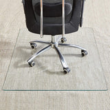 46" X 36" Glass Office Chair Mat For Carpet or Hardwood Floor