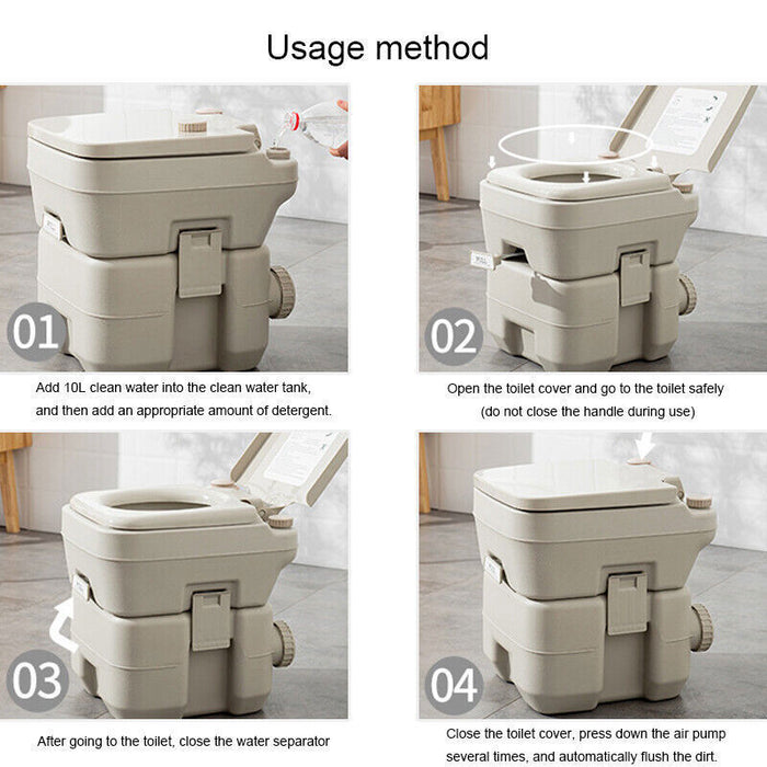 Adults Portable Commode Camping Toilet