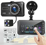 Dual Dash Camera 4" LCD Display - Front And Rear Dash Cam Surveillance 1080P HD