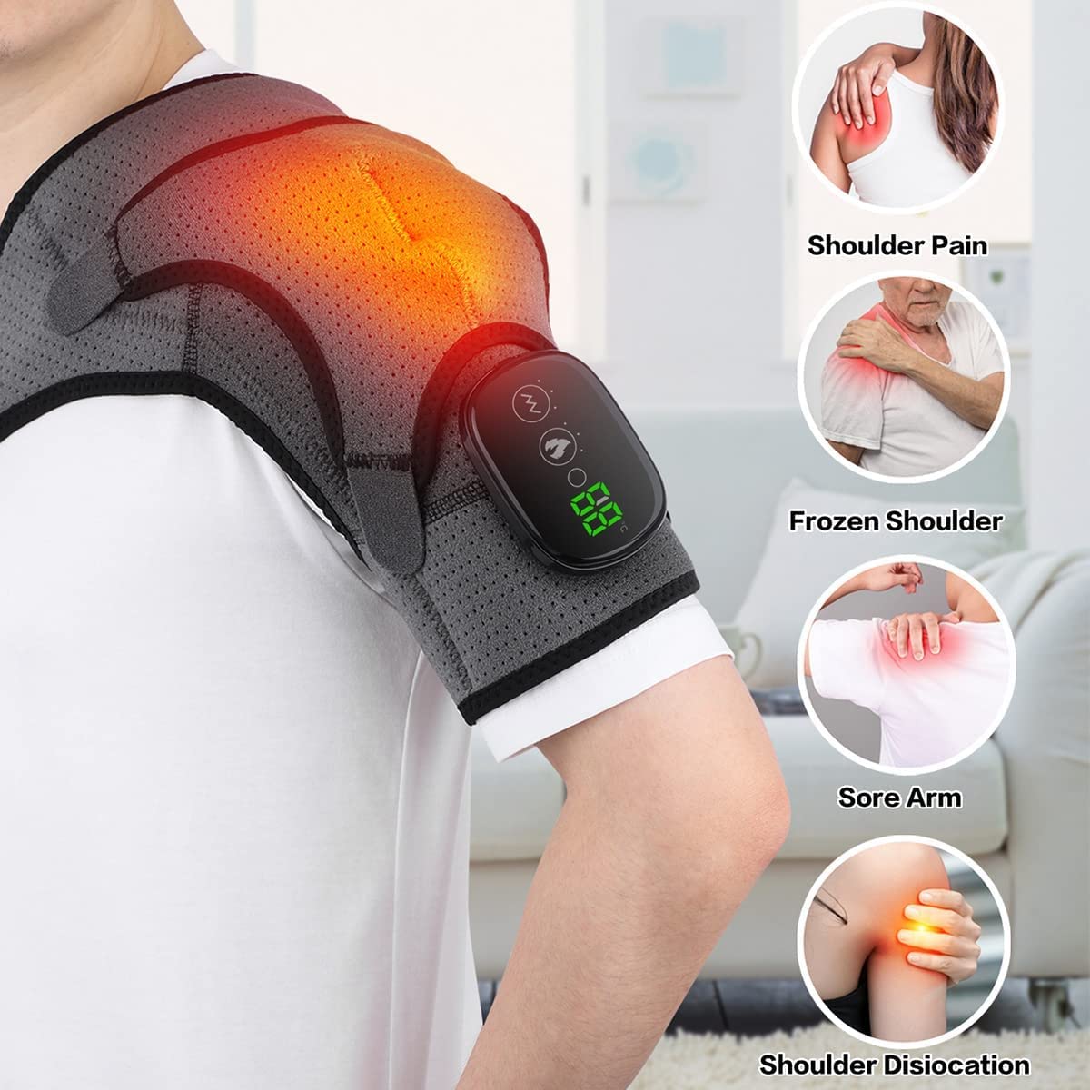 Heating Pad Muscle Joint Pain Relief Frozen Shoulder Physiotherapy Massager